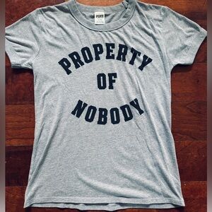 New Victoria’s Secret Pink PROPERTY OF NOBODY Ringer T-Shirt